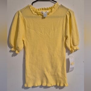 Design History Yellow Knit Blouse